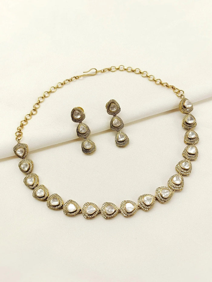 Riyanshi White Victorian Necklace Set