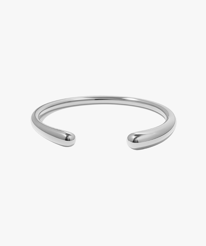 ROUNDED BANGLE BRACELET SILVER