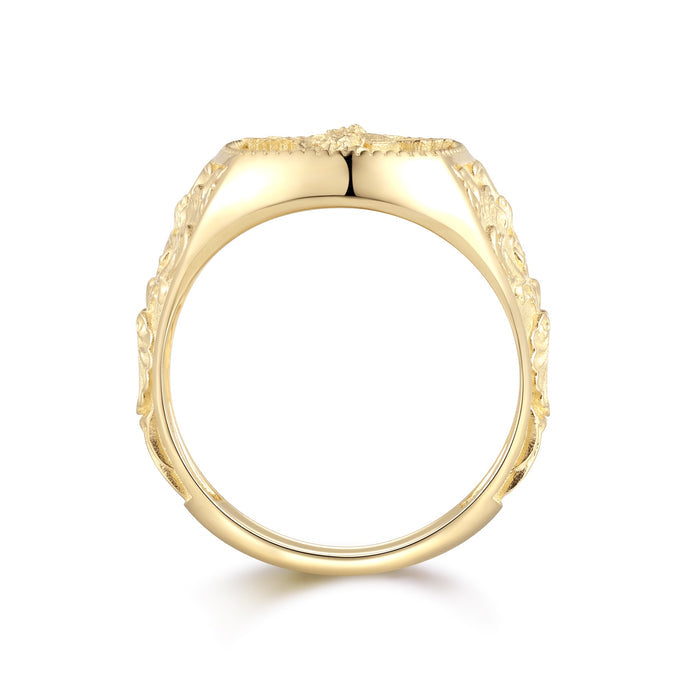 Saint Michael Angel Signet Ring