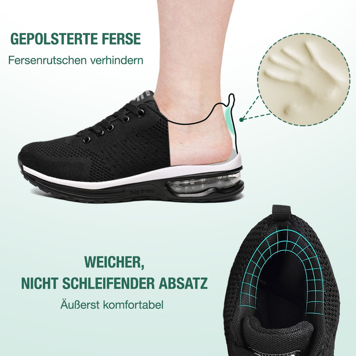 SanoWalk Orthopädische Schuhe - Alles Schwarz  - By Qivii