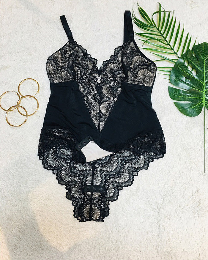 Sculpting One Piece Lace Shapewear Bodysuits  - By Qivii