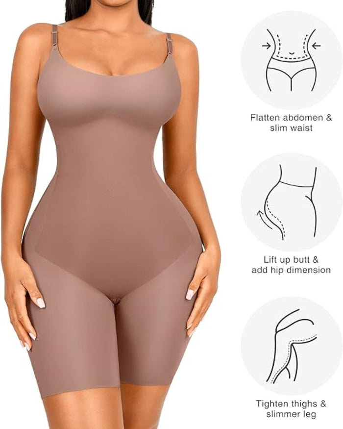 Seamless Breathable Butt Lifter Shapewear Bodysuit  - By Qivii
