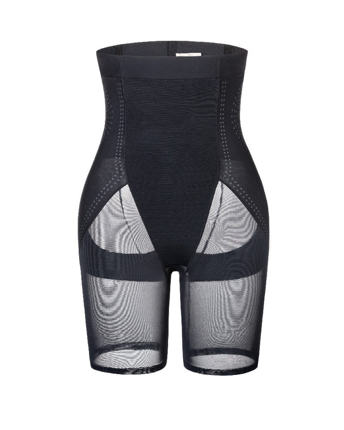Seamless Mesh Breathable Compression Boyshorts Tummy Control Thigh Slimmer Shapewear Shorts  - By Qivii
