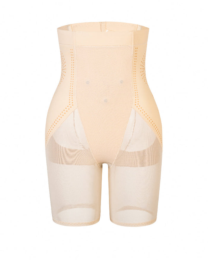 Seamless Mesh Breathable Compression Boyshorts Tummy Control Thigh Slimmer Shapewear Shorts  - By Qivii