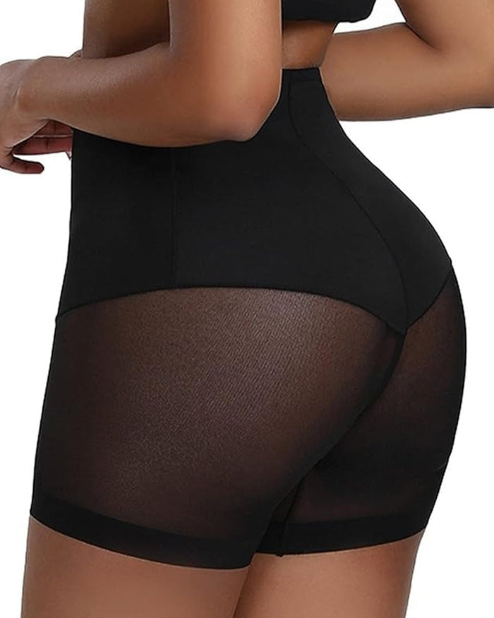 Seamless Mesh Breathable Shapewear Shorts Tummy Control Hip-Lift Corset Shaping Pants  - By Qivii