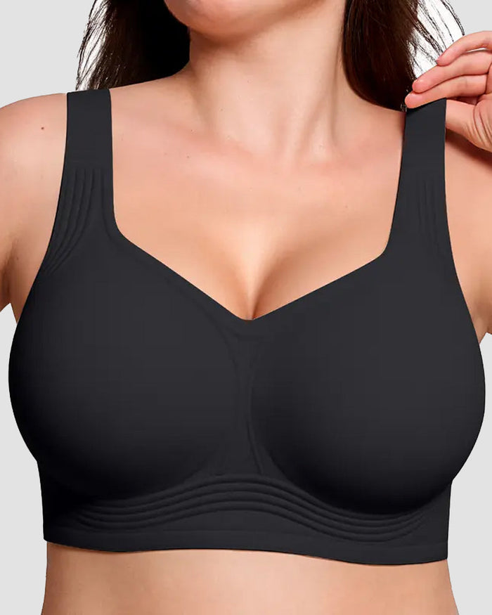 Seamless Wire-Free Full Coverage Push-Up Bra  - By Qivii