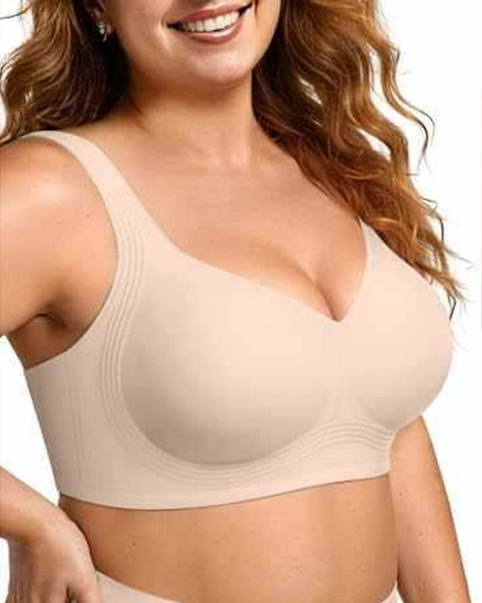 Seamless Wire-Free Full Coverage Push-Up Bra  - By Qivii