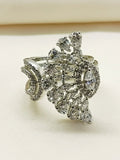 Selena 92.5 Silver American Diamond Finger Ring