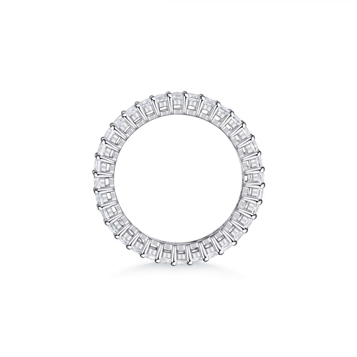 Selene Emerald Diamond Wedding Band