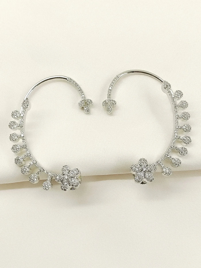 Shaweta White American Diamond Earrings