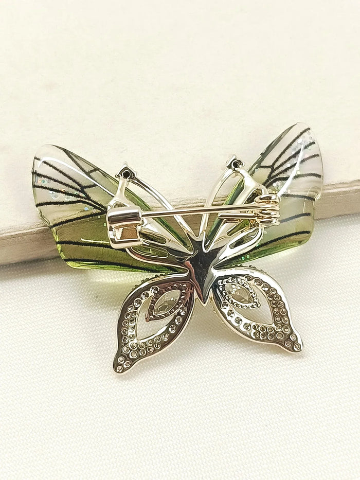 Shivanya Green Butterfly Brooch