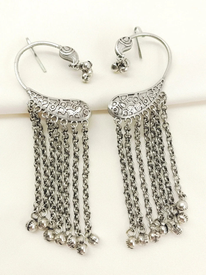 Shubhangi Plain Oxidized Earring