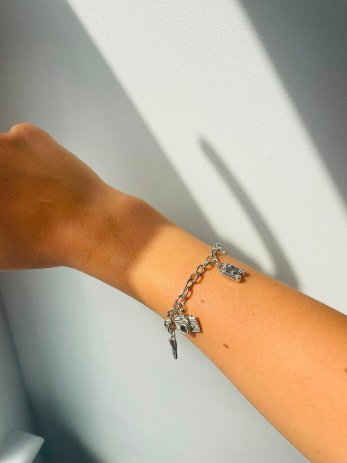 silver travel bracelet and necklace set✈️💞