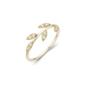 Simple womens tree branch ring 5 leaf pedal design-ring-lirysjewelry