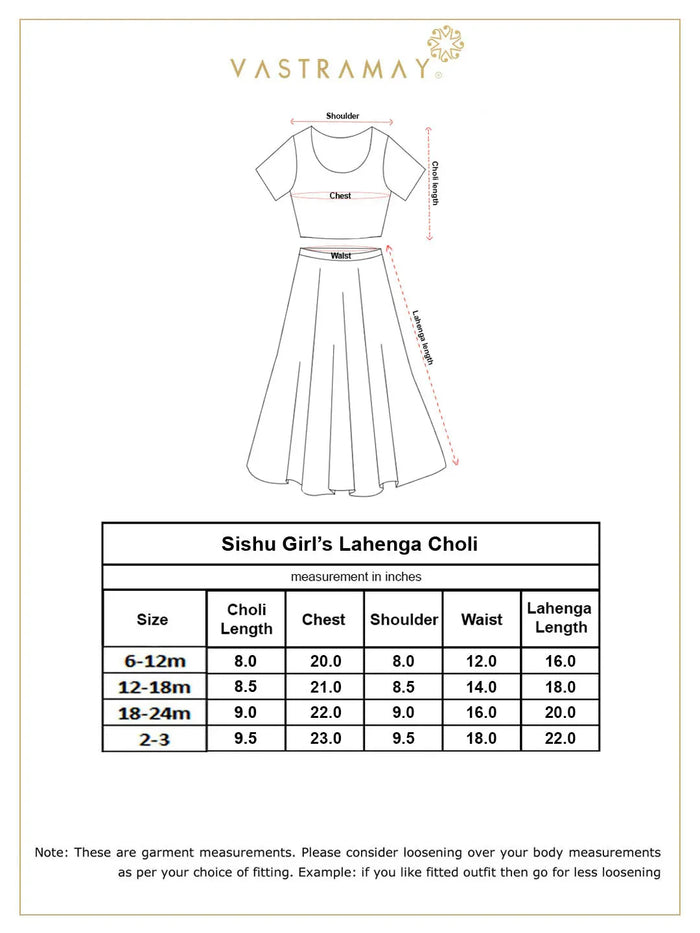 Sishu Girl's Navy Blue Draped Skirt With Crop Top