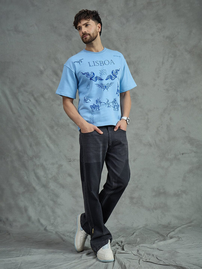 Sky Lisbon Graphic Oversized Tshirt