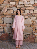 Soft Pink Mirror Work Kurta Set
