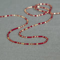 Soft red waist beads – handmade Ghanaian body jewelry by Tòma Lina