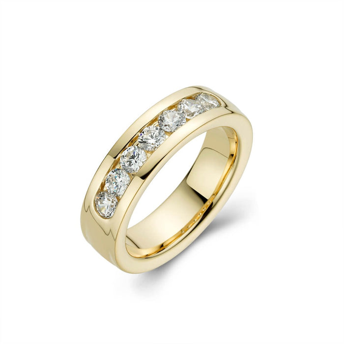 Mens Channeled Single row Wedding Band-ring-lirysjewelry