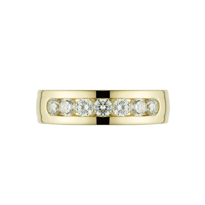 Mens Channeled Single row Wedding Band-ring-lirysjewelry