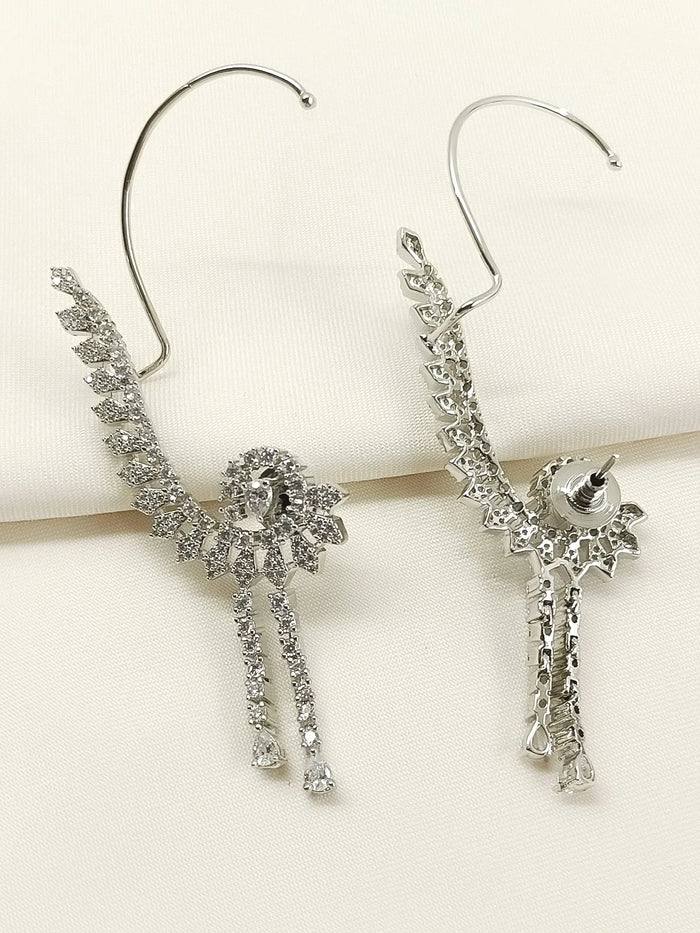 Suhasini White American Diamond Earrings