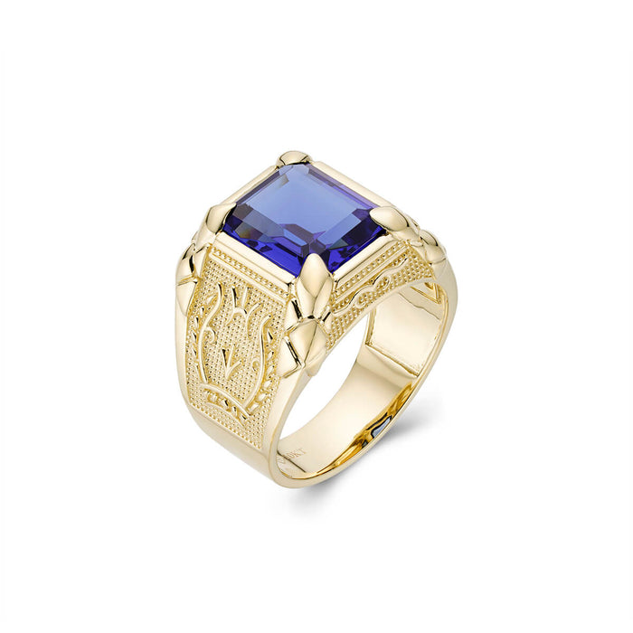 Large Emerald Cut stone ring-ring-lirysjewelry