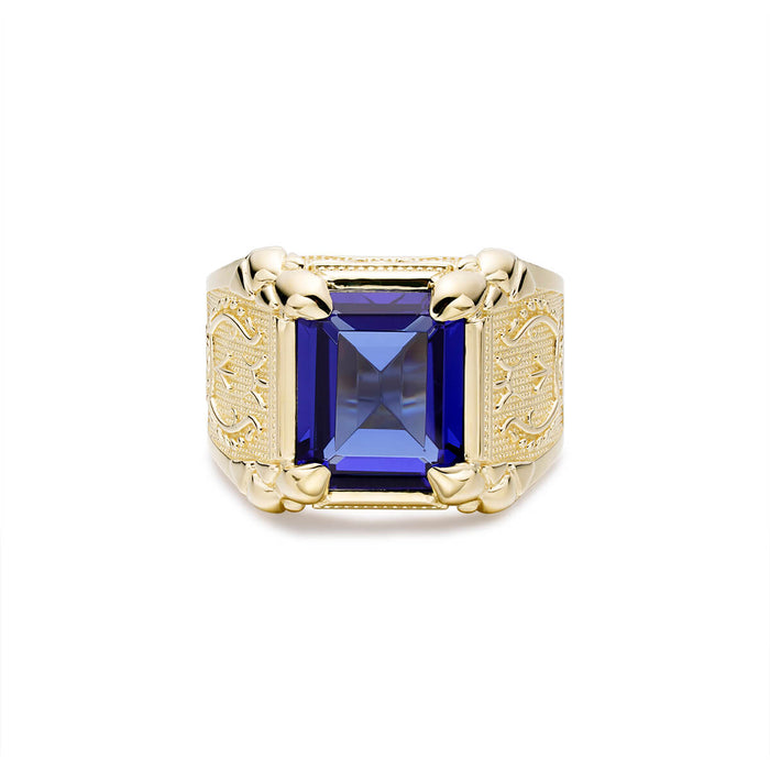 Large Emerald Cut stone ring-ring-lirysjewelry