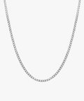 THIN CURB CHAIN NECKLACE SILVER