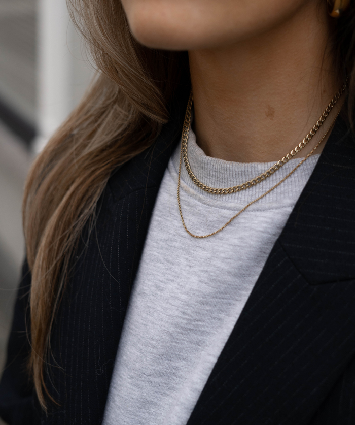 THIN CURB CHAIN NECKLACE