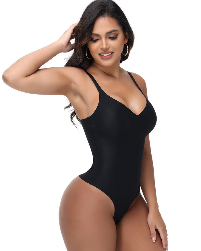 Thong Shapewear Bodysuit Butt Lifting with Adjustable Strap - By Qivii