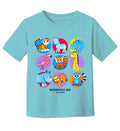 Toddler Circles of Animals T-Shirt in Aqua