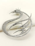 Trapti Silver Swan Brooch