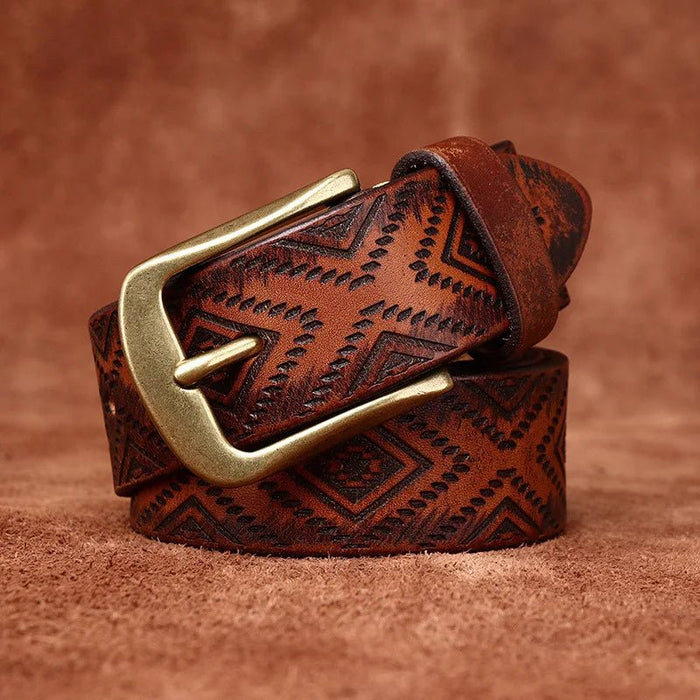 Tribal Leather Belt  - By Qivii