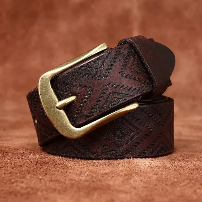 Tribal Leather Belt  - By Qivii