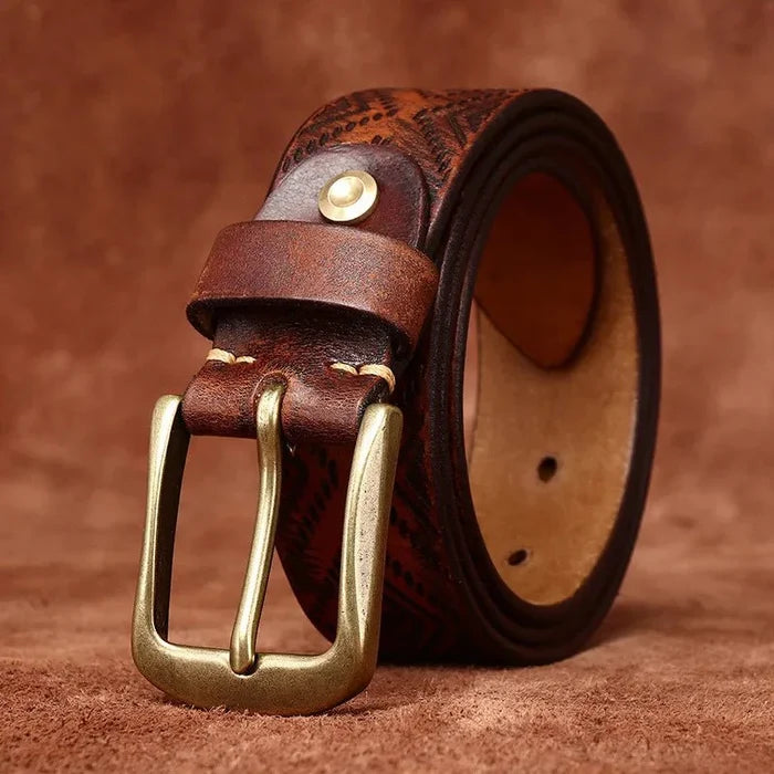 Tribal Leather Belt  - By Qivii