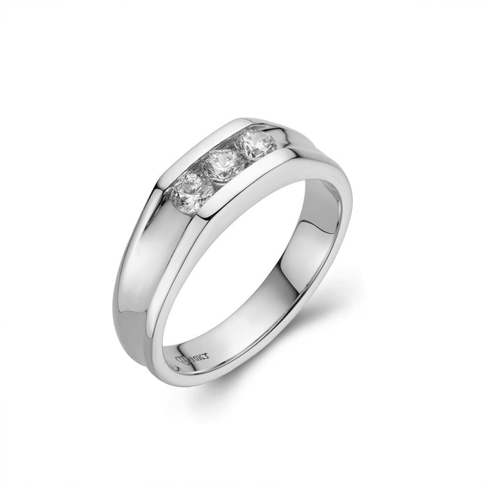 Mens three-stoned wedding band-ring-lirysjewelry