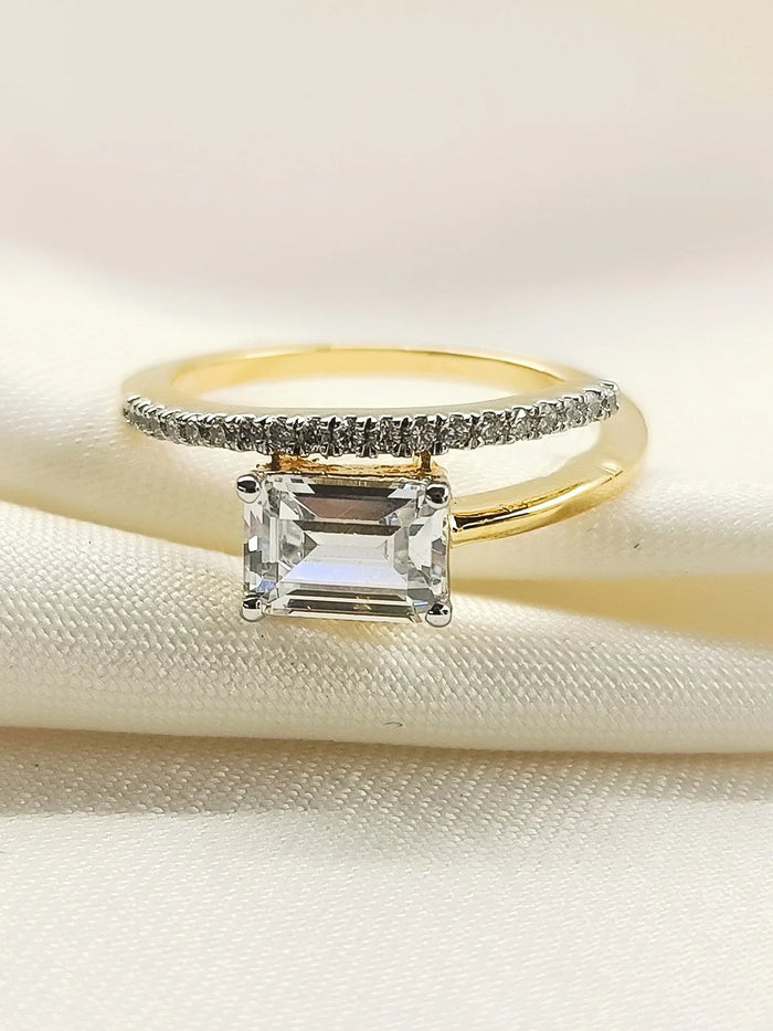Tulika 92.5 Silver Swarovski Stone Finger Ring