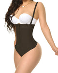 Tummy Control High Waist Butt Lifter Thong Bodysuit Shapewear - By Qivii