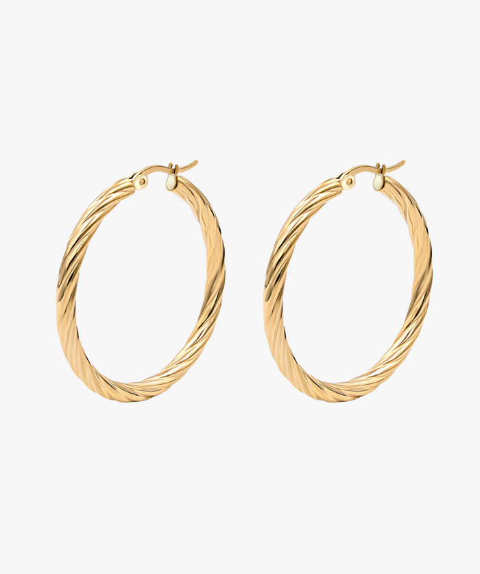 TWISTED TEXTURED HOOPS