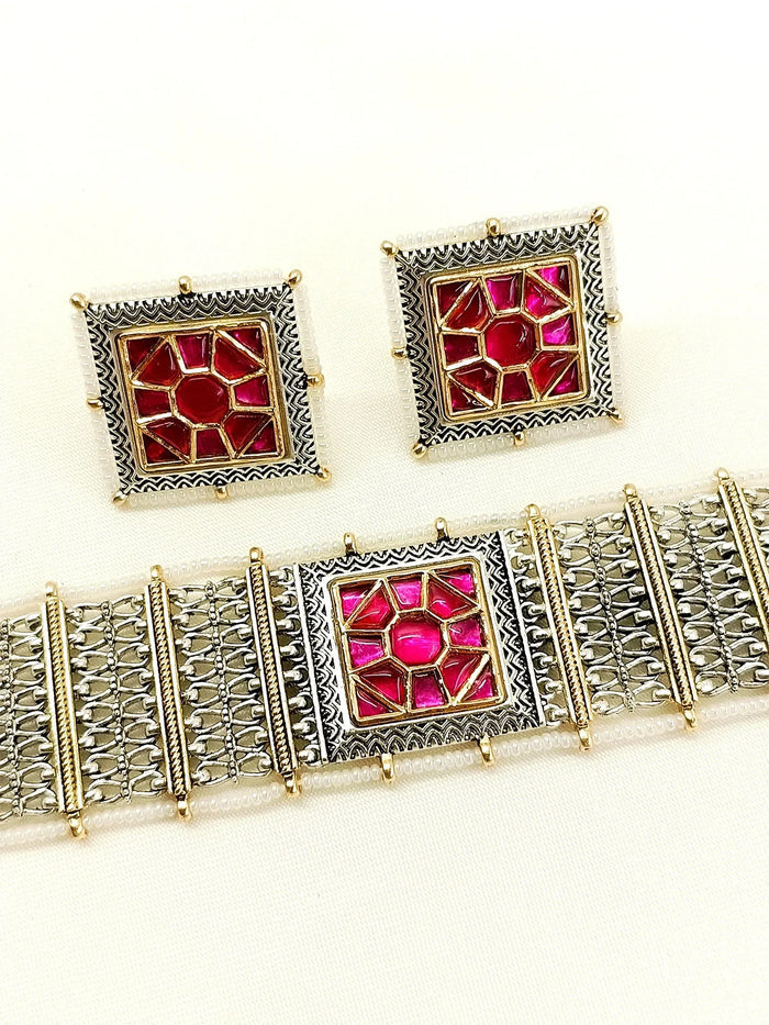 Upwan Ruby Boutique Choker Set