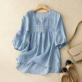 Valencia Cotton-Linen Blouse  - By Qivii