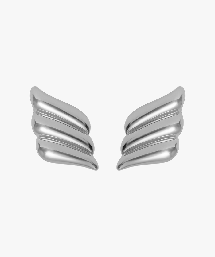 VINTAGE WING EARRINGS SILVER