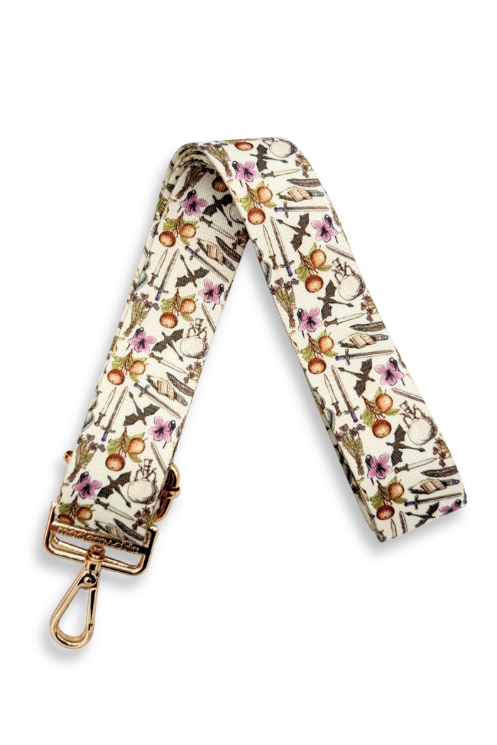 apothecary theme bag strap set against a white background