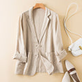 Vivienne Prestige Cotton-Linen Blazer  - By Qivii
