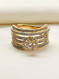 Wafa White American Diamond Finger Ring