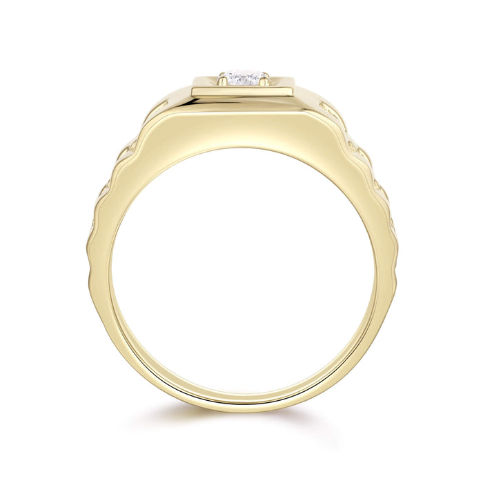 Watch-Link Solitaire Ring