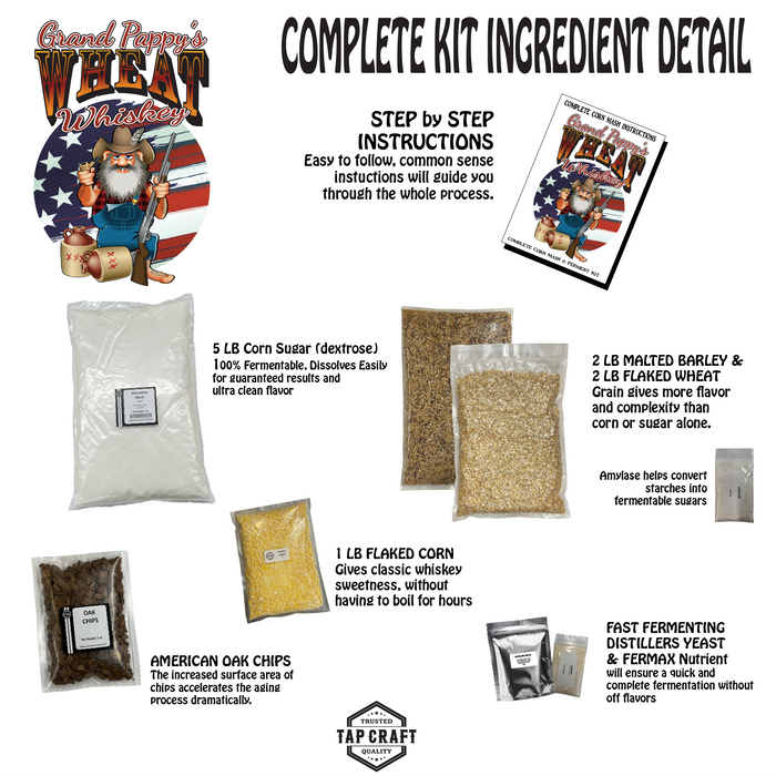Wheat Whisky Recipe Kit – Grand Pappy's Style