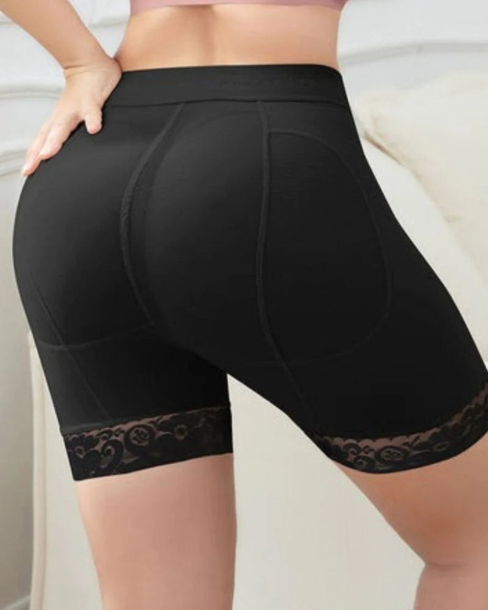 Women Black Butt Lifter Lace Seamless Body Shape Lifting Enhancer Control Panties - By Qivii