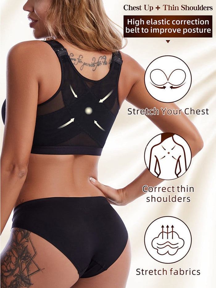 Women Front Closure With Adjustable Shoulder Straps Shaping Bras  - By Qivii