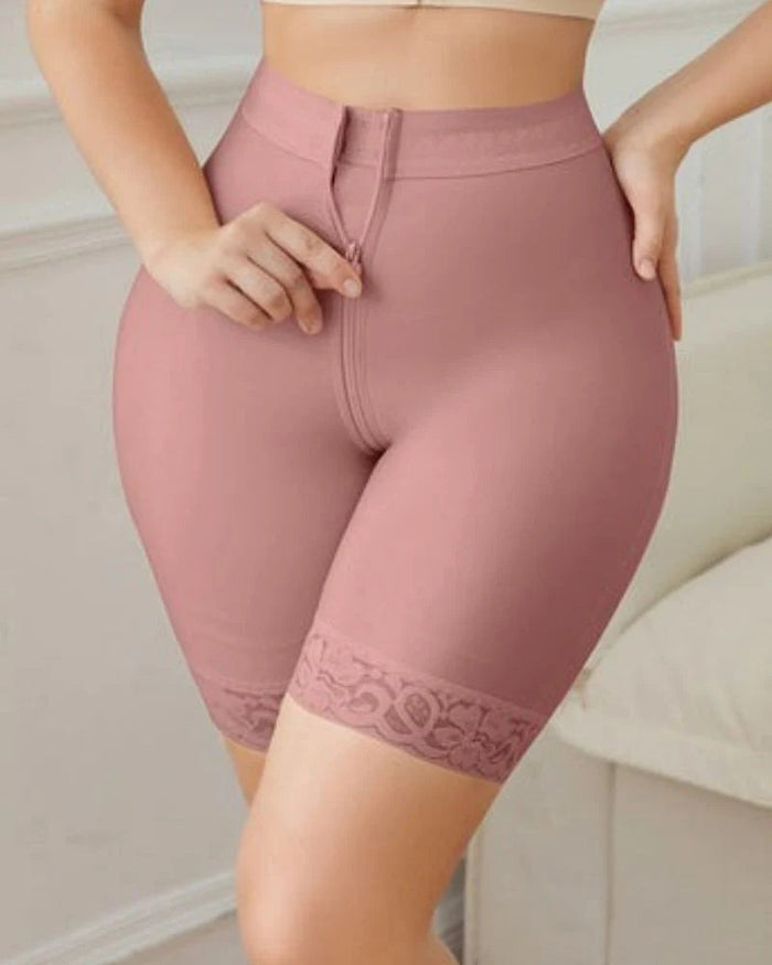 Women Tummy Control Butt Lifter High Waist Thigh Slimmer RosyBrown Panties - By Qivii